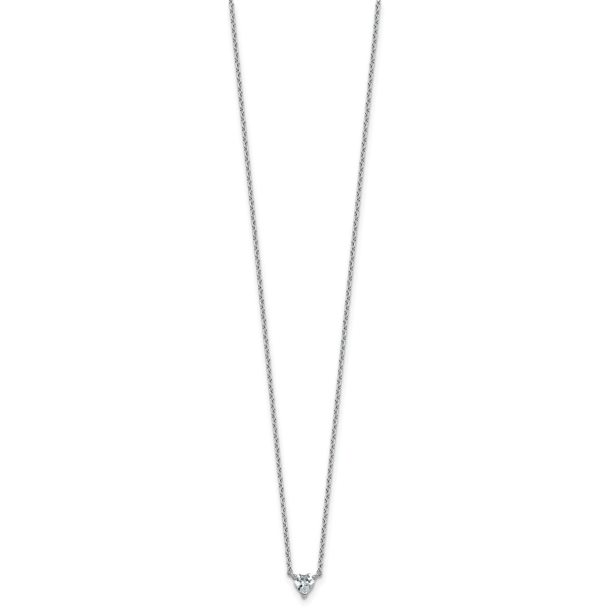 14k Gold Lab Grown Diamond Solitaire Heart Necklace