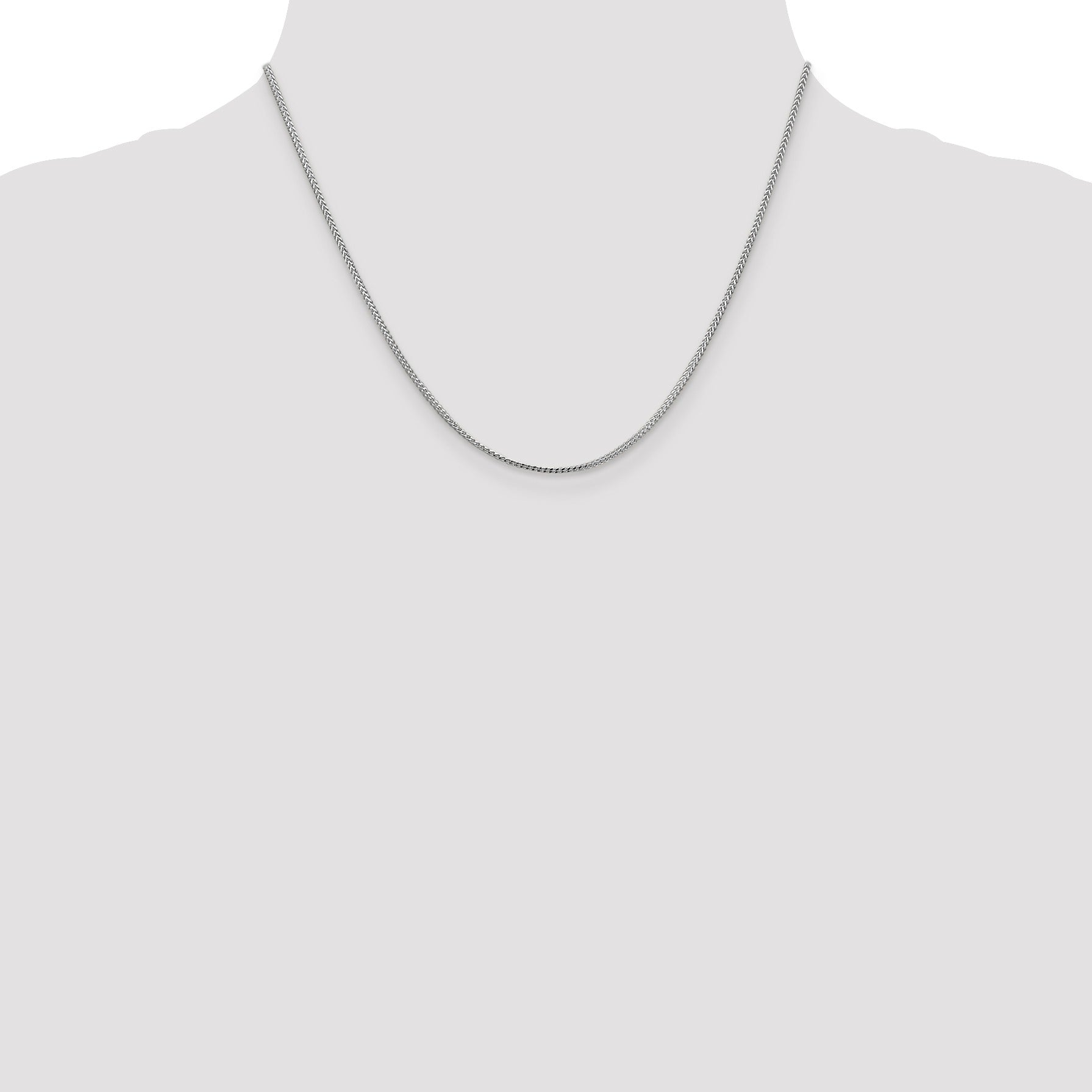 14K White Gold Franco 1.1 mm Chain 18-inch