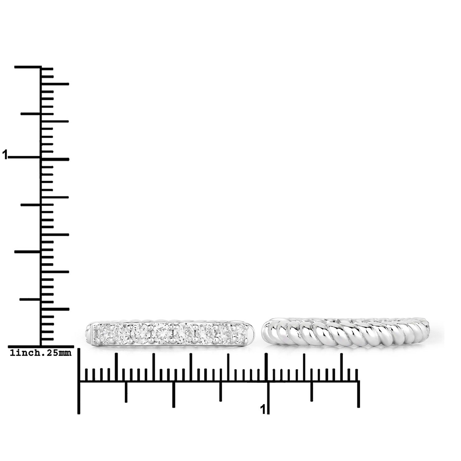 1.00 Cttw Round White Lab Diamond Shared Prong Rhodium Plated Silver Huggie Hoop Clip On Earrings
