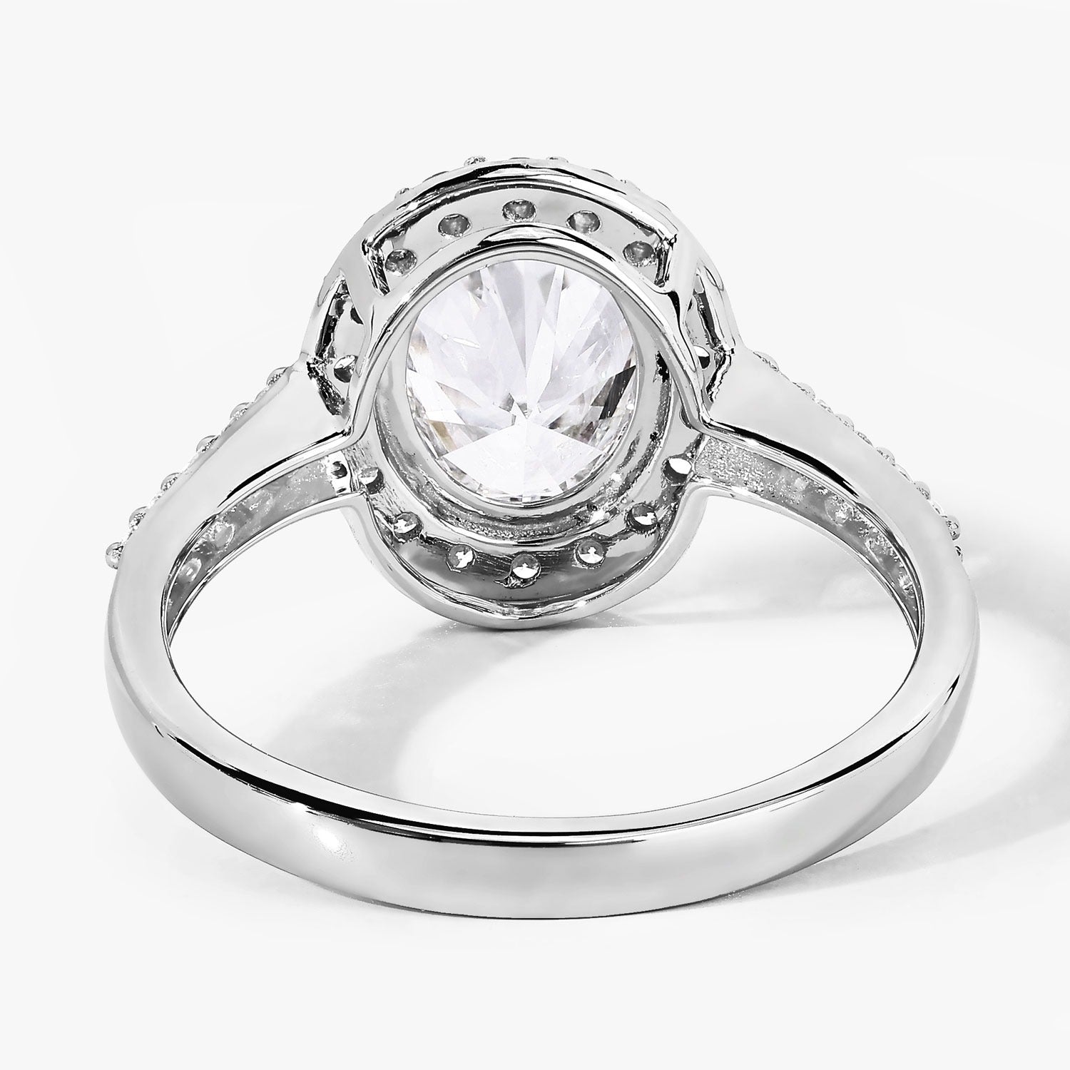 1.98 Ct Oval Lab Diamond Platinum Halo Bridal Cathedral Ring with Pave Band