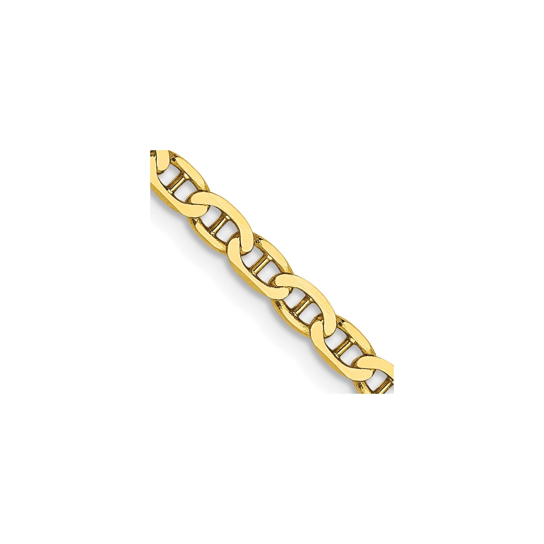10K Gold Flat Anchor Chain 18 inch