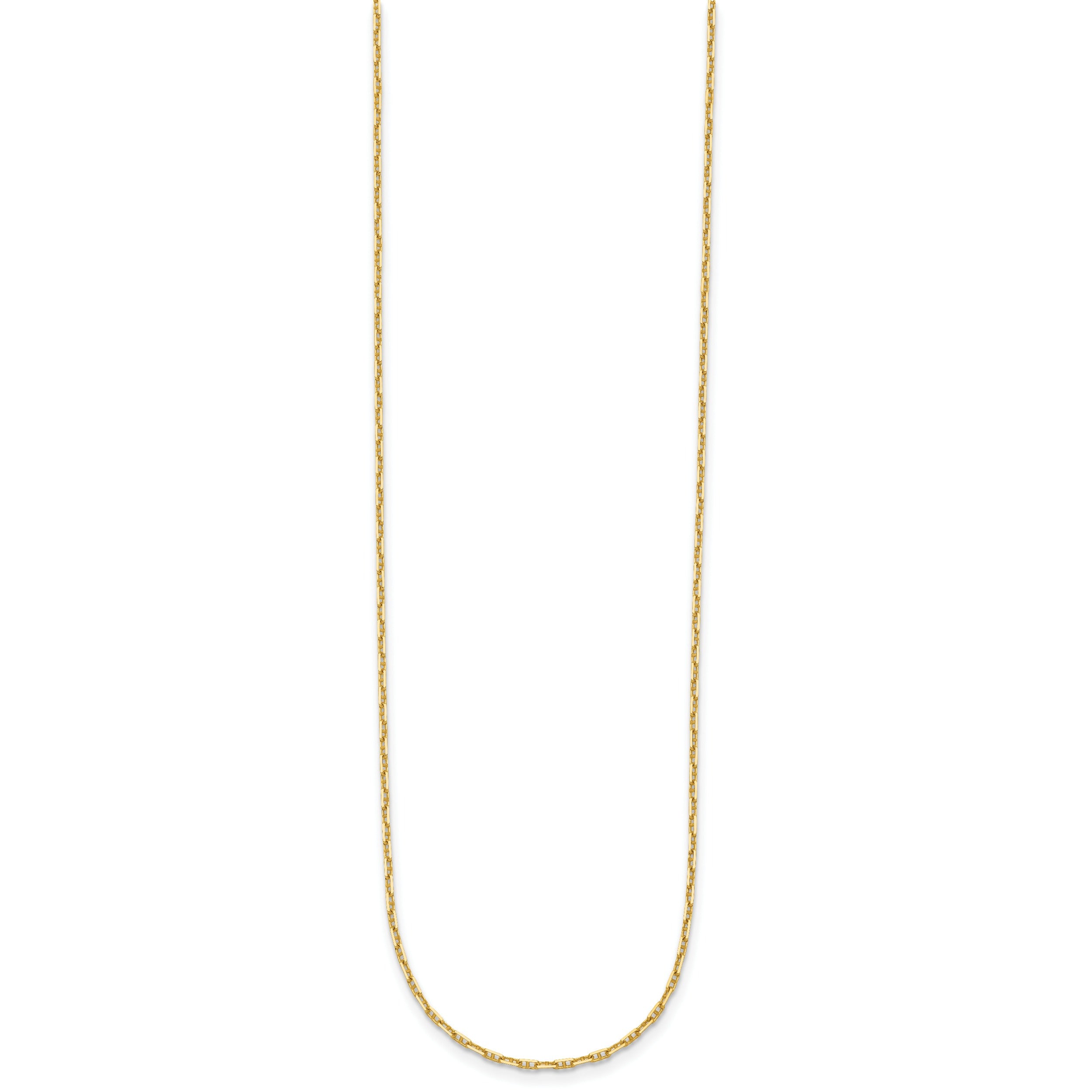 1.3 mm 14K Gold Polished Anchor 18 Inch Chain