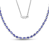 Genuine Purple Tanzanite Eternity Necklace