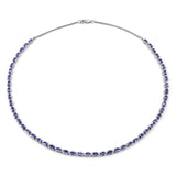 Genuine Purple Tanzanite Eternity Necklace