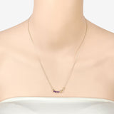 Genuine Amethyst Necklace with Heart and Infinity