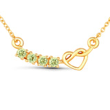 Genuine Peridot Heart Necklace