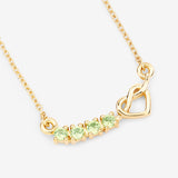 Genuine Peridot Heart Necklace