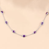 Genuine Amethyst By The Yard Necklace