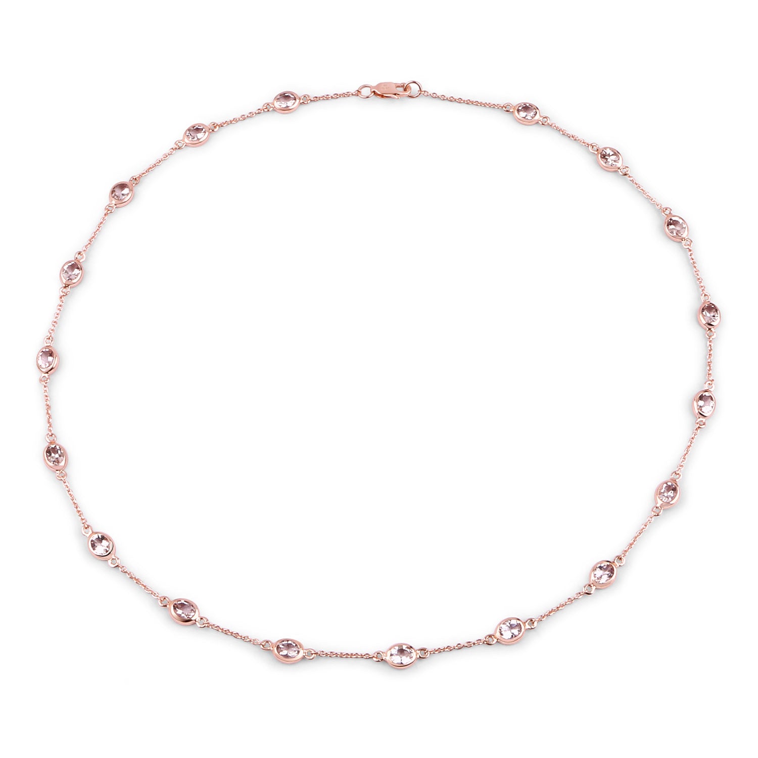 Genuine Morganite By The Yard Necklace