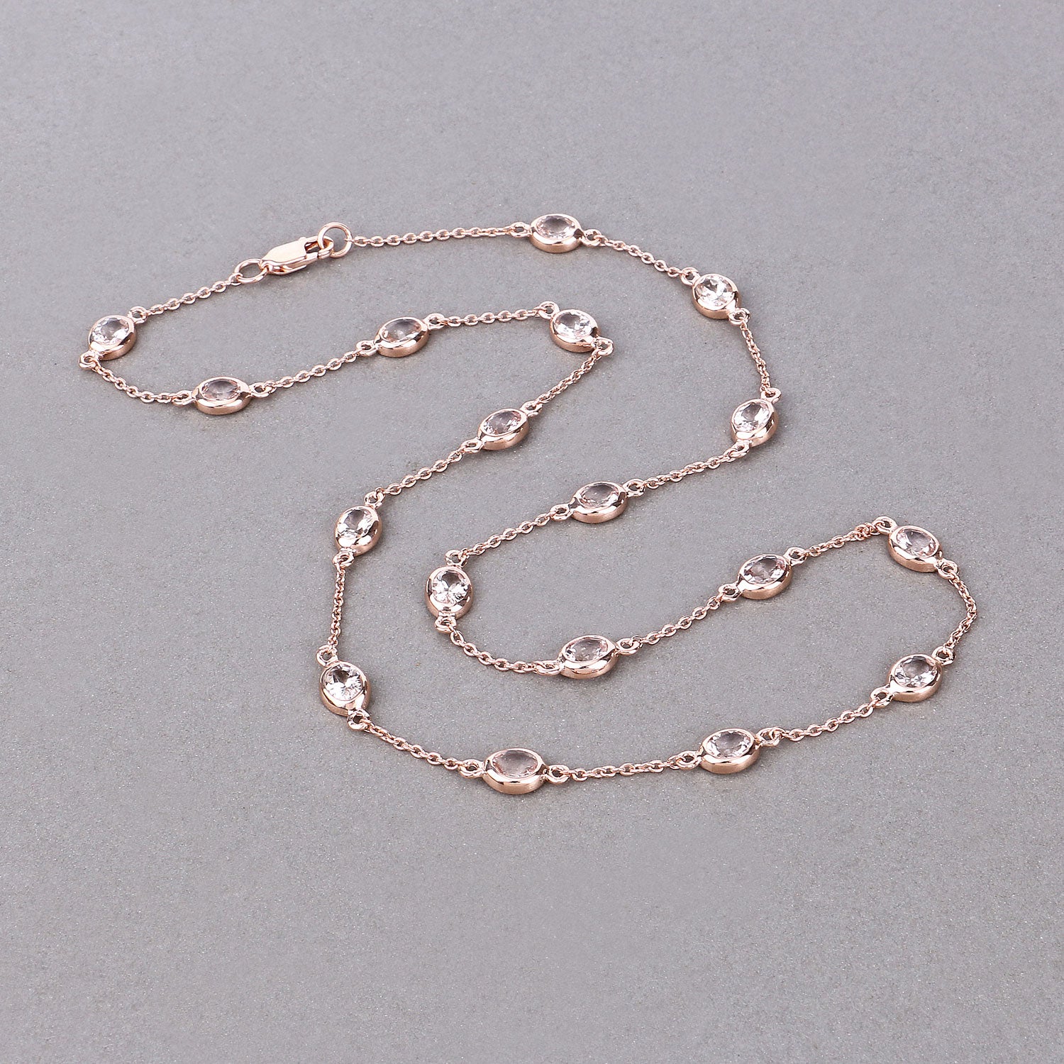 Genuine Morganite By The Yard Necklace