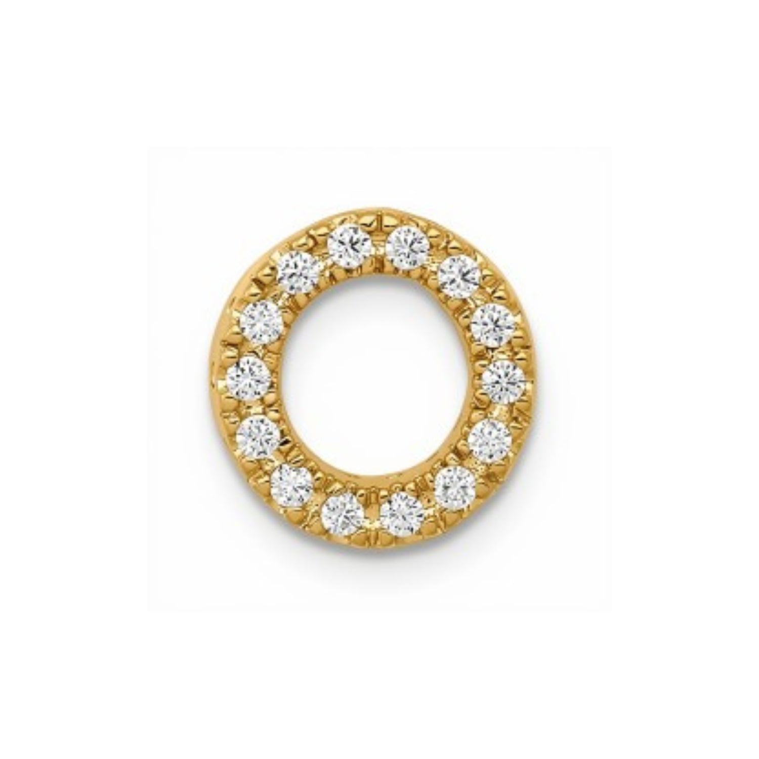 Natural Diamond Initial Charm Pendant Only