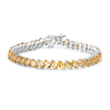 Genuine Yellow Citrine Tennis Bracelet