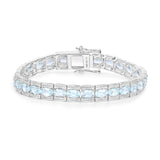 Genuine Blue Topaz Tennis Bracelet