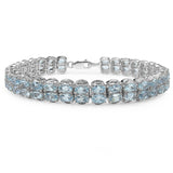 Genuine Blue Topaz Bracelet Silver