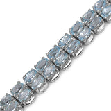 Genuine Blue Topaz Bracelet Silver