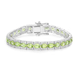 Genuine Peridot Green Tennis Bracelet