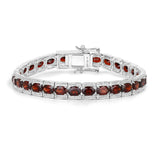 Genuine Red Garnet Tennis Bracelet