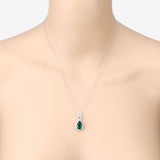 Genuine Zambian Emerald Diamond 14K Gold Statement Pendant