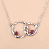 Genuine Ruby Infinity Pendant Necklace