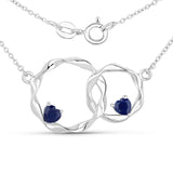 Genuine Blue Sapphire Infinity Pendant