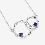 Genuine Blue Sapphire Infinity Pendant