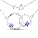 Genuine Tanzanite Infinity Pendant Necklace