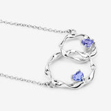 Genuine Tanzanite Infinity Pendant Necklace