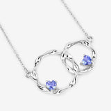 Genuine Tanzanite Infinity Pendant Necklace