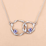 Genuine Tanzanite Infinity Pendant Necklace