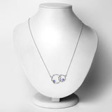 Genuine Tanzanite Infinity Pendant Necklace