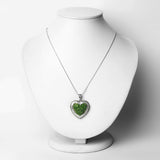 Genuine Chrome Diopside Heart Necklace