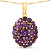 Natural Amethyst Cluster Pendant Necklace