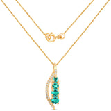 14K Yellow Gold Zambian Emerald Graduated Pendant