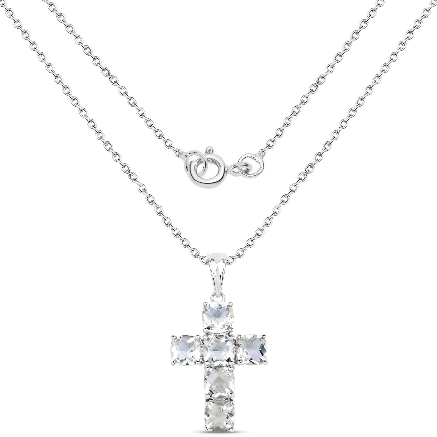 Genuine Green Amethyst Cross Pendant