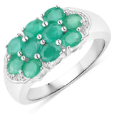 Genuine Emerald Cluster Ring