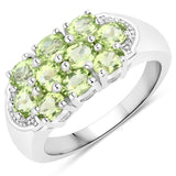 Natural Peridot Cluster Ring