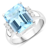 Genuine Blue Statement Topaz Ring