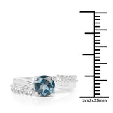 London Blue Topaz Engagement Ring