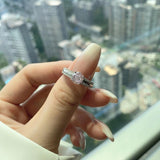 Pink Cz Gemstone 2 ct Ring Pink Rings for Her Pink Cocktail Ring Engagement Ring 925 Sterling Silver Ring Engraved Rings Gift for Women - FineColorJewels