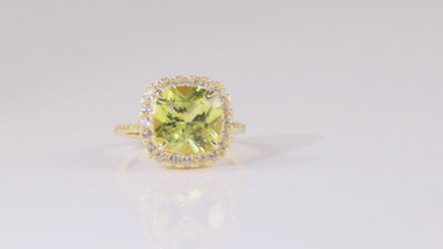video gift for girls affordable ring Sapphire ring lab grown sapphire yellow ring cushion cut ring yellowSapphire Ring royal design ring sapphire for women