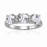 White Topaz Ring for Women Promise Ring Moissanite Accents Engagement Ring for Women Best Gift For Her  - FineColorJewels