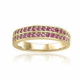 Red Ruby Eternity Ring- FineColorJewels