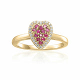 Ruby Fashion Heart Ring