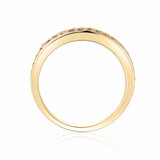 Yellow Gold Plated Ruby Stacking Ring July Birthday Gift for Her- FineColorJewels