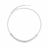 Silver Sapphire Cuff Bracelet for Women Best Bridesmaid Gift For Friend Sapphire Cuff Bracelet - FineColorJewels