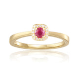 Ruby Square Ring Red Stacking Ring 