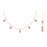 Ruby Layering Necklace - FineColorJewels