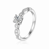 Moissanite Round Solitaire Ring