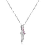 Pink Sapphire Dainty Pendant Necklace - FineColorJewels