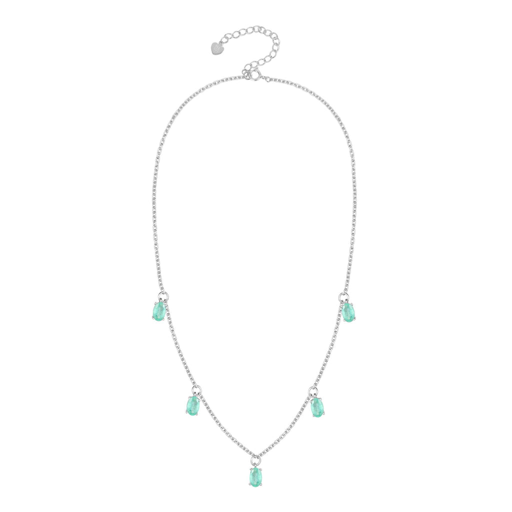 Emerald Layering Necklace - FineColorJewels